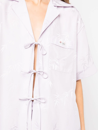 Alexander Wang Jacquard Pajama-style Shirt In Purple
