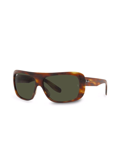 Shop Ray Ban Blair Tortoiseshell Sunglasses In Green