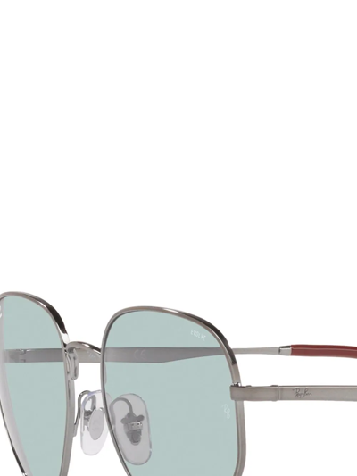 Ray Ban Rb3682 Hexagonal-frame Metal And Acetate Sunglasses In Blue