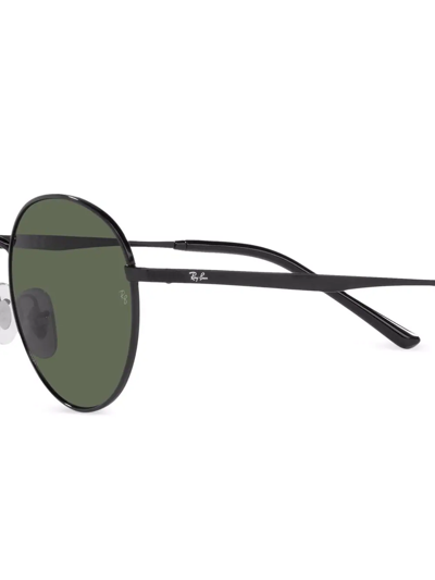 Shop Ray Ban Round-frame Sunglasses In Green