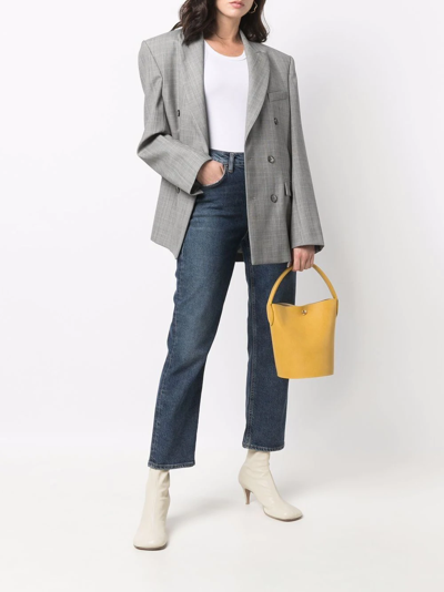 Longchamp Women's Epure Gradient Leather Bucket Bag In Yelow
