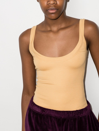 Shop Alix Nyc Sloan Sleeveless Bodysuit In Yellow