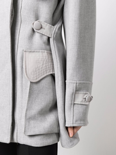 Kiko Kostadinov Gellhorn Fitted Jacket In Grey
