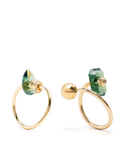 Shop Swarovski Numina Crystal-embellished Earrings In Gold