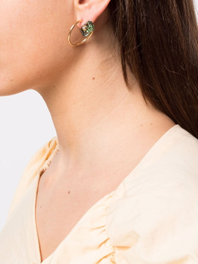 Shop Swarovski Numina Crystal-embellished Earrings In Gold