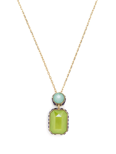 Shop Swarovski Orbita Octagon Crystal Pendant Necklace In Gold