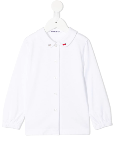 Familiar Peter Pan-collar Shirt In White