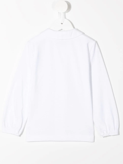 Familiar Peter Pan-collar Shirt In White