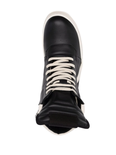 Shop Rick Owens Geobasket High Top Sneakers In Black