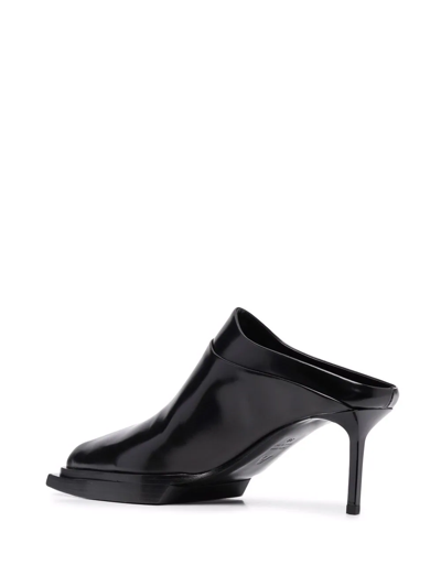 Alyx Black Leather Mules In Black