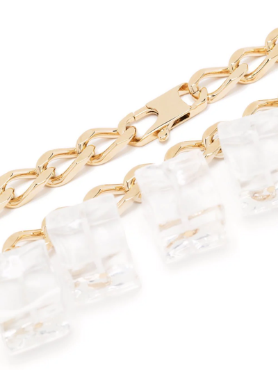 Shop Jacquemus Ice Cube Charm Necklace In Gold