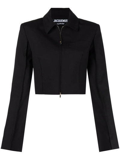 Shop Jacquemus La Veste Balù Zip-fastening Jacket In Black