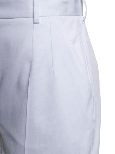 Shop Dolce & Gabbana White Cotton Gabardine Shorts