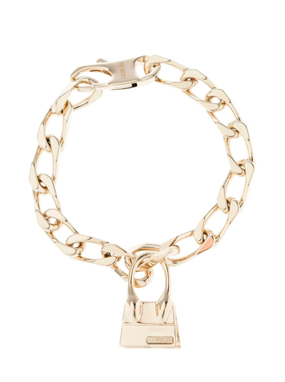 Shop Jacquemus Chiquito Chain Brass Bracelet In Metallic