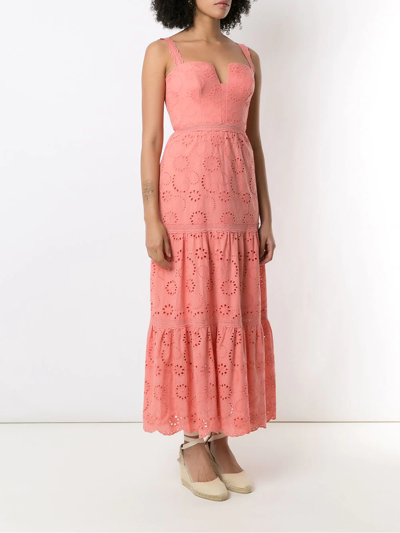 Shop Martha Medeiros Laura Midi Dress In Rosa