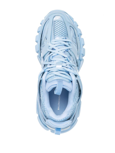 Shop Balenciaga Track Patent Sneakers In Blau