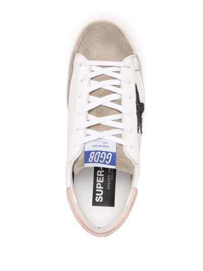 Golden Goose Star-patch Lace-up Sneakers In Weiss