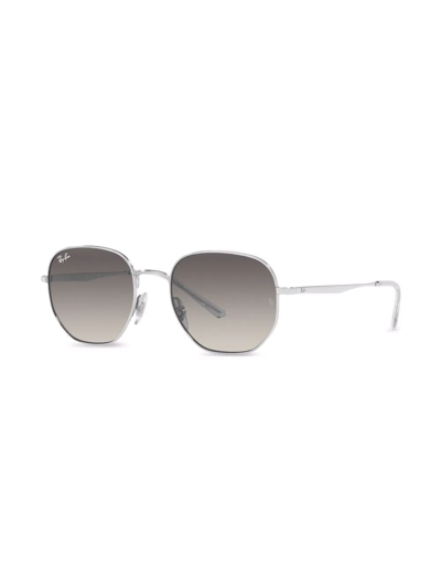 Shop Ray Ban Hexagonal-frame Sunglasses In Grau