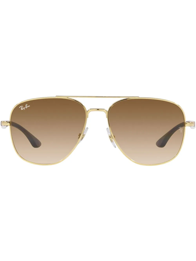 Ray Ban Rb3683 Sunglasses Brown Frame Brown Lenses 56-15 In Braun