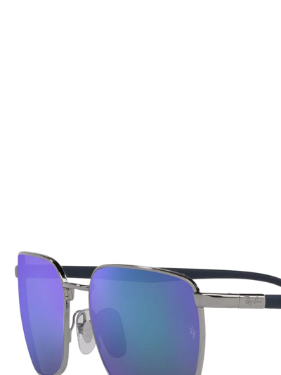 Shop Ray Ban Rb3684ch Square-frame Sunglasses In Blau