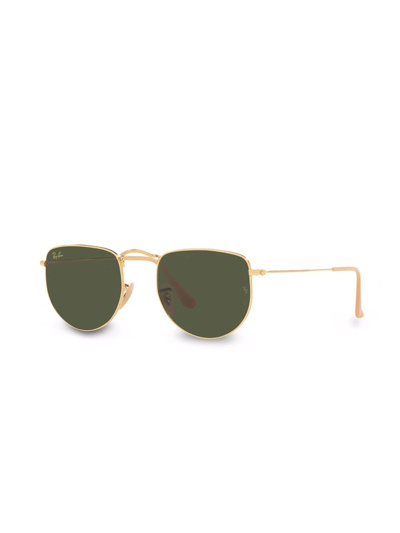 Ray Ban Gold Elon Sunglasses In Grün