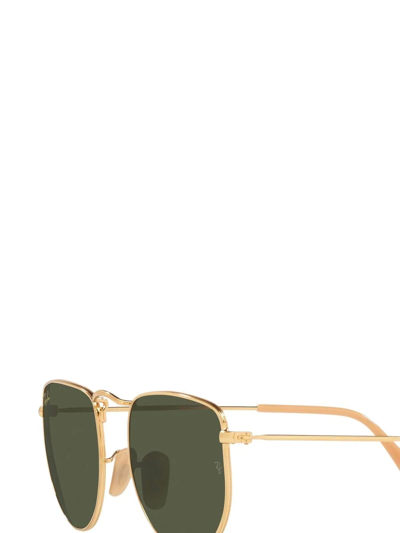 Ray Ban Gold Elon Sunglasses In Grün