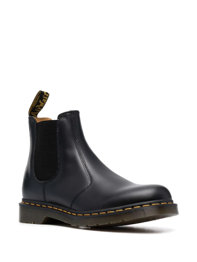 Dr. Martens Rometty Black Leather Chunky Heeled Chelsea Boots