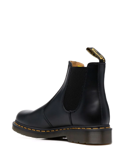 Dr. Martens Rometty Black Leather Chunky Heeled Chelsea Boots