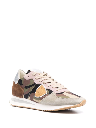 Philippe Model Trpx Camouflage-print Sneakers In Grün