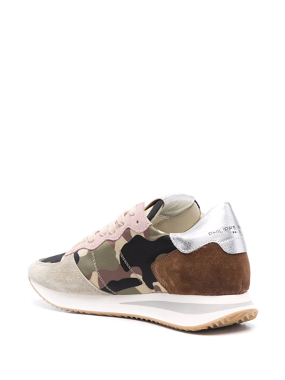 Philippe Model Trpx Camouflage-print Sneakers In Grün