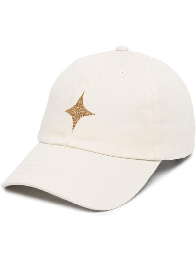 Shop Madison.maison Star Print Cap In Weiss