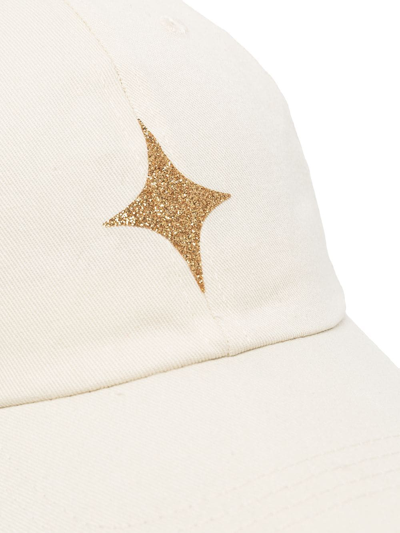 Shop Madison.maison Star Print Cap In Weiss