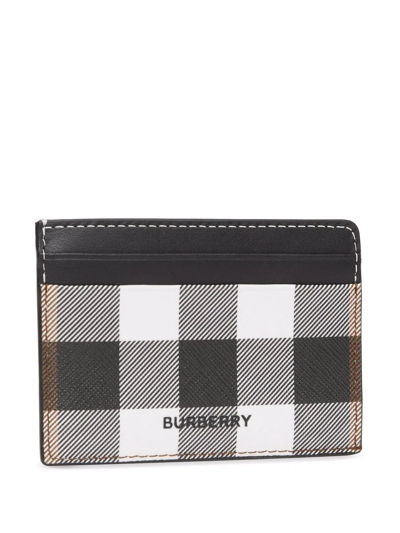 Shop Burberry Check-print Cardholder In Braun