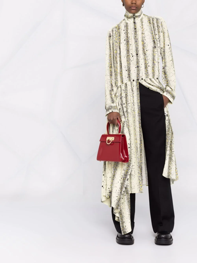 Ferragamo Small Gancini-clasp Top Handle Bag In Red