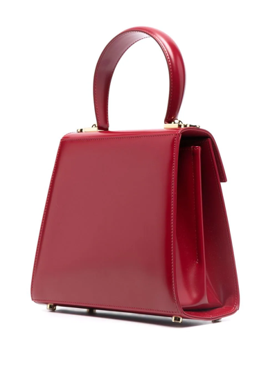 Ferragamo Small Gancini-clasp Top Handle Bag In Red