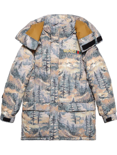 Gucci X The North Face Down Vest in Green