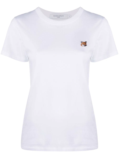 Shop Maison Kitsuné Fox Motif T-shirt In Weiss