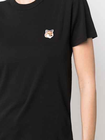 Shop Maison Kitsuné Fox Motif T-shirt In Schwarz