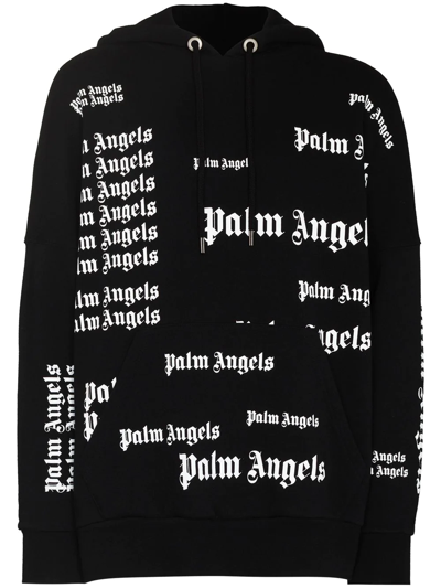 Shop Palm Angels Ultra Logo-print Hoodie In Schwarz