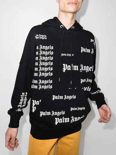 Shop Palm Angels Ultra Logo-print Hoodie In Schwarz