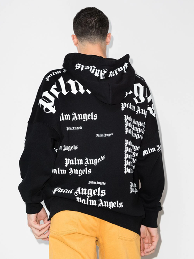 Shop Palm Angels Ultra Logo-print Hoodie In Schwarz