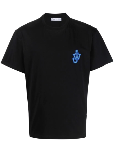 Shop Jw Anderson Anchor Logo-patch T-shirt In Schwarz