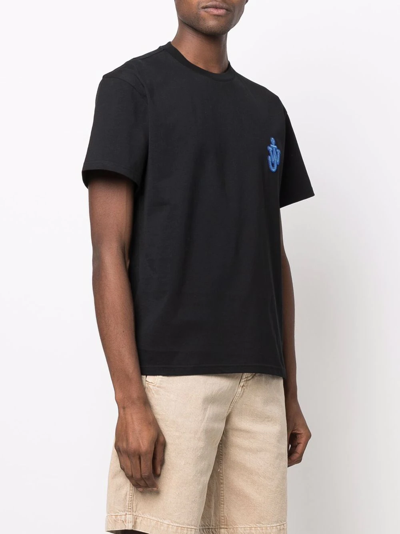 Shop Jw Anderson Anchor Logo-patch T-shirt In Schwarz