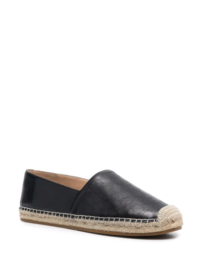 Coach Carley Perforated Leather Espadrilles In Black | ModeSens