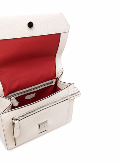 Lancel Leather Tote Bag In Weiss