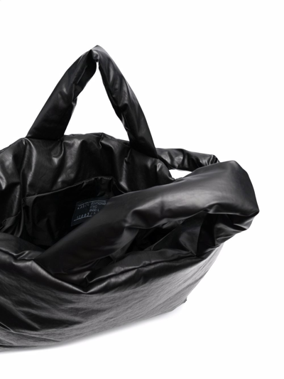 Shop Kassl Editions Large Oil-coated Pillow Bag In Schwarz