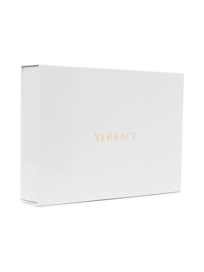 Shop Versace Logo-print Cotton Romper In White