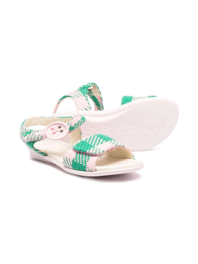Camper Twins Checked Sandals In Pink