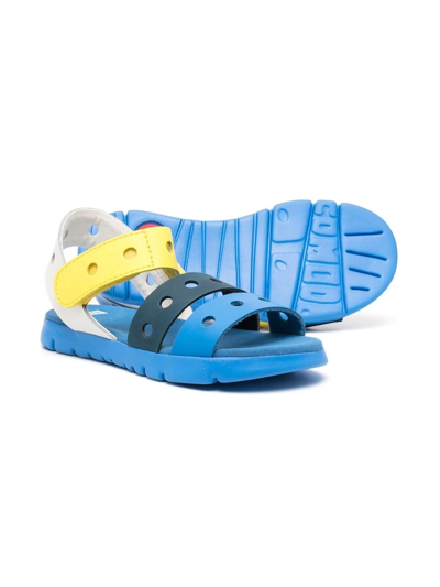 Camper Twins Leather Sandals In Blue