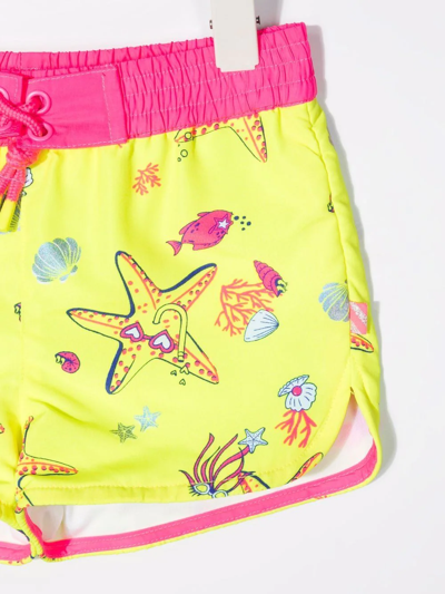 Shop Billieblush Starfish-print Shorts In Yellow